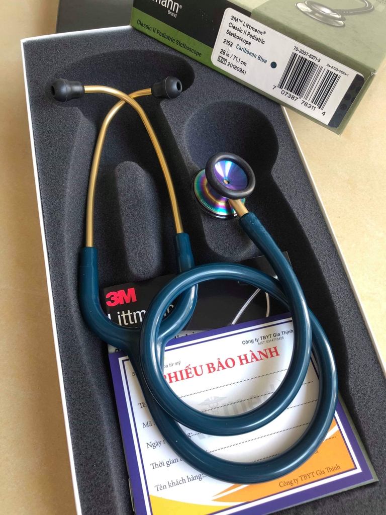 Ống nghe Littmann® Classic II Pediatric Caribbean Blue Rainbow 2153