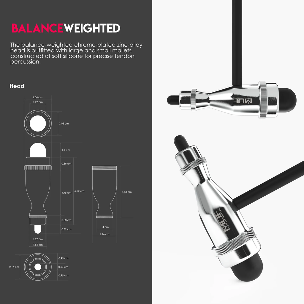 Búa MDF® 555P Tromner 4 in 1 với bàn chải tích hợp cho phản xạ da và bề mặt