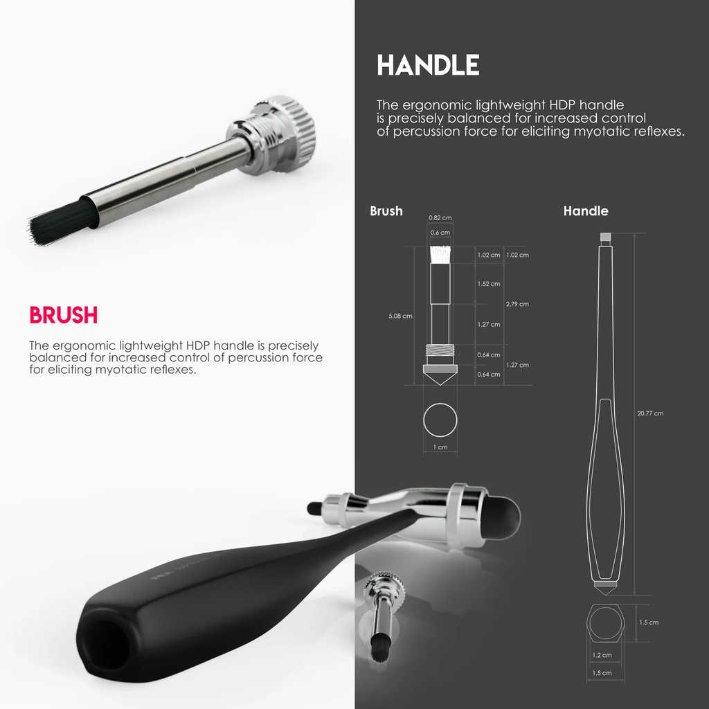 Búa MDF® 555P Tromner 4 in 1 với bàn chải tích hợp cho phản xạ da và bề mặt