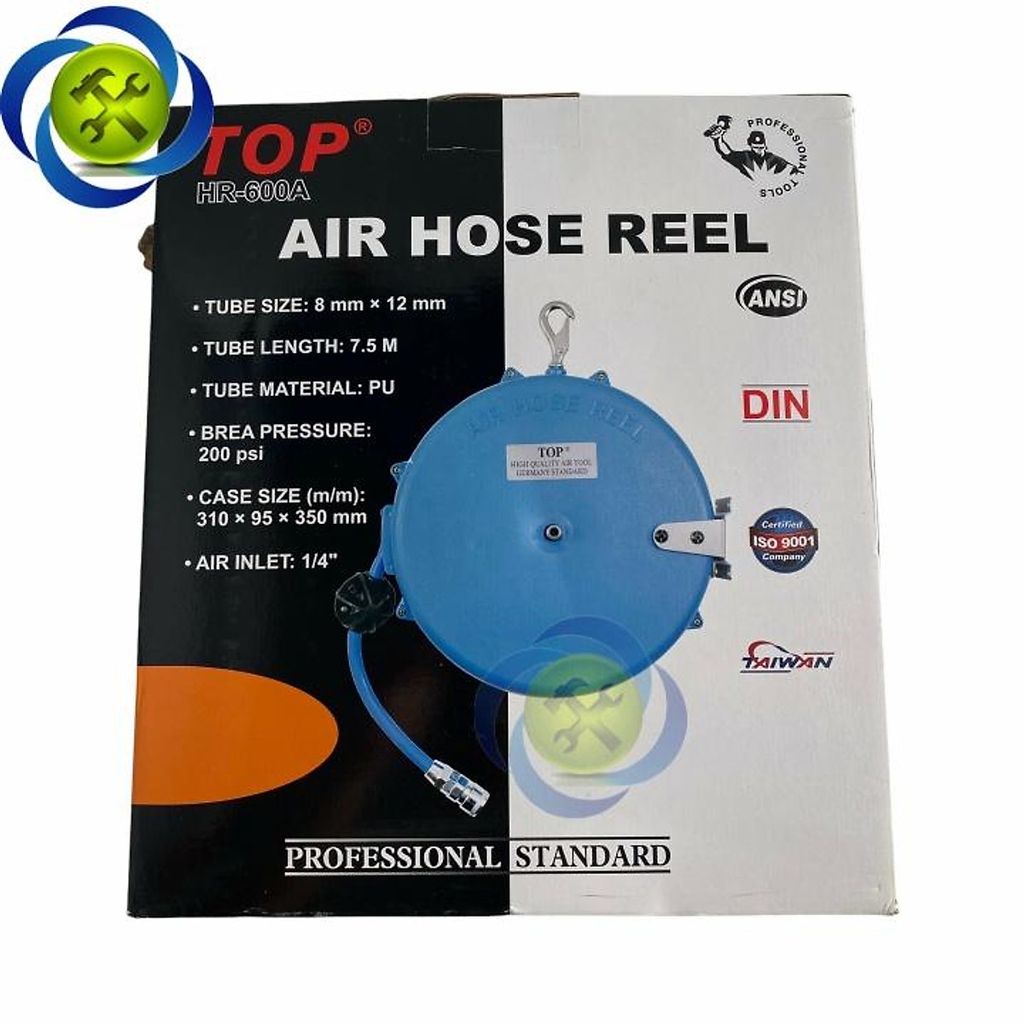 Dây hơi tự rút TOP hộp nhựa xanh 9m