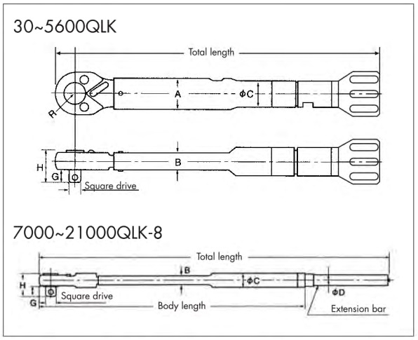 Cần siết lực 1/2 Kanon N100QLK