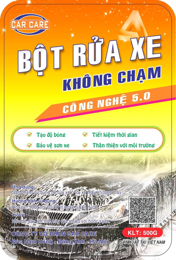 bột rửa xe không chạm carcare