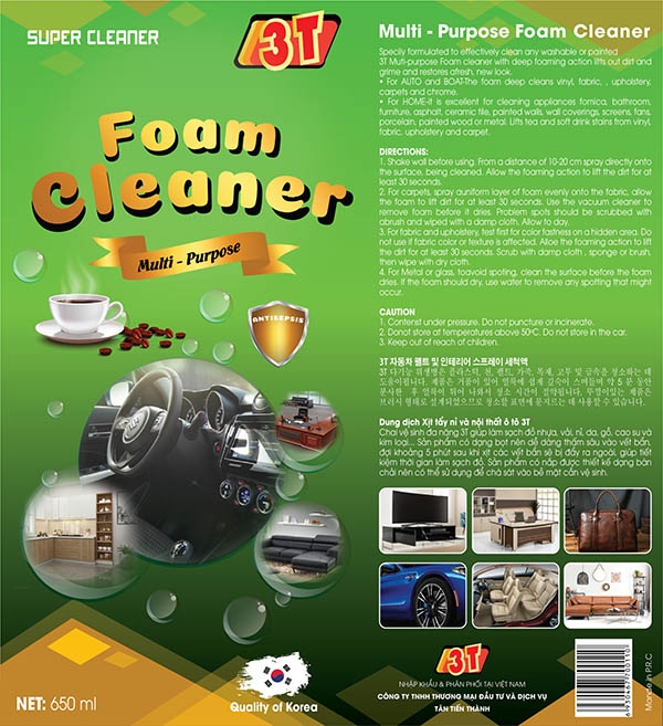 chai vệ sinh đa năng Foam Cleaner 3T