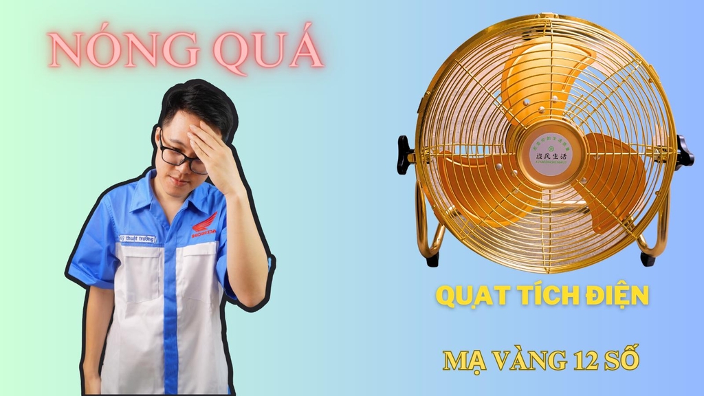 QUẠT Mạ vàng 12 số