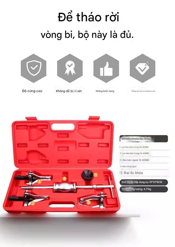 Vam móng vuốt vòng bi trong ngoài