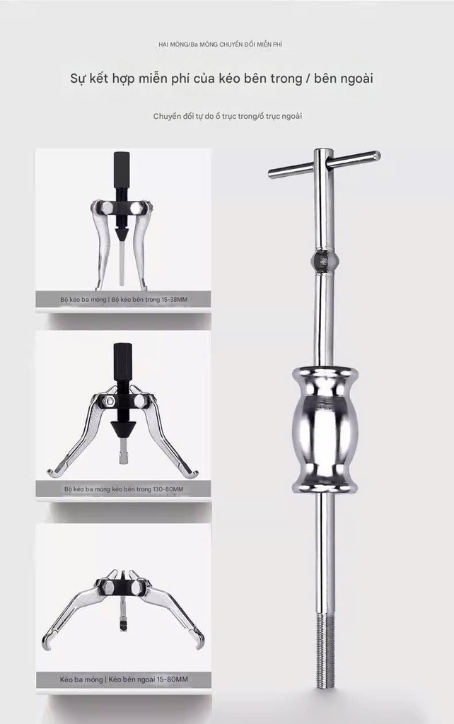 Vam móng vuốt vòng bi trong ngoài