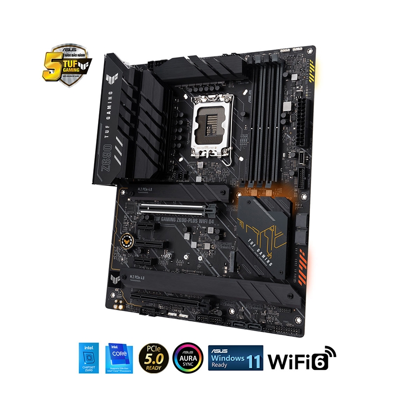 Mainboard ASUS TUF GAMING Z690-PLUS WIFI D4. (Intel Z690, Socket 1700, ATX, 4 khe RAM DDR4)