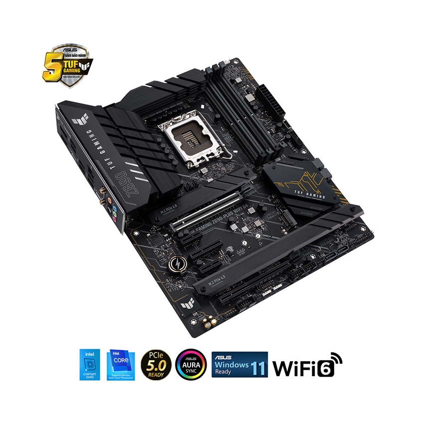 Mainboard ASUS TUF GAMING Z690-PLUS WIFI D4. (Intel Z690, Socket 1700, ATX, 4 khe RAM DDR4)