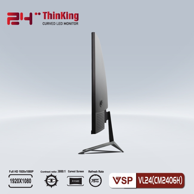 Màn hình cong Cuver LED Monitor 24inch VL24 (CM2406H) - 75Hz