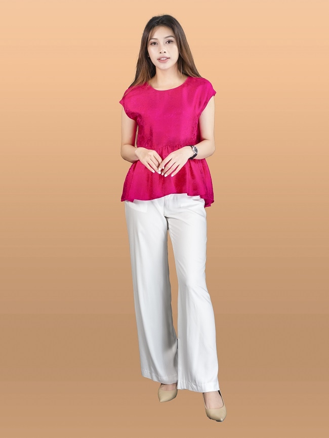 Áo lụa freesize, họa tiết hoa, kiểu sáng babydoll