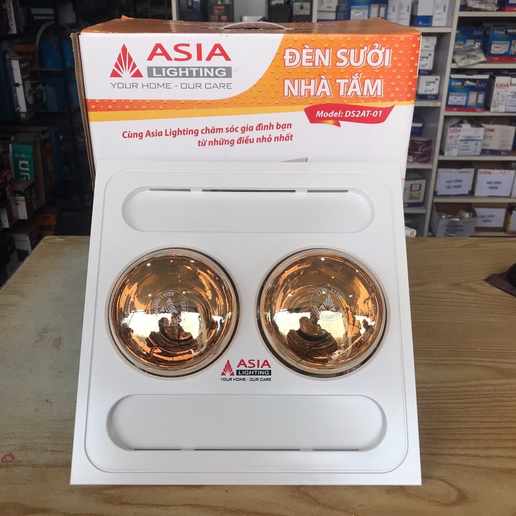 Đèn sưởi nhà tắm âm trần 2 bóng Asia 550W DS2AT 01