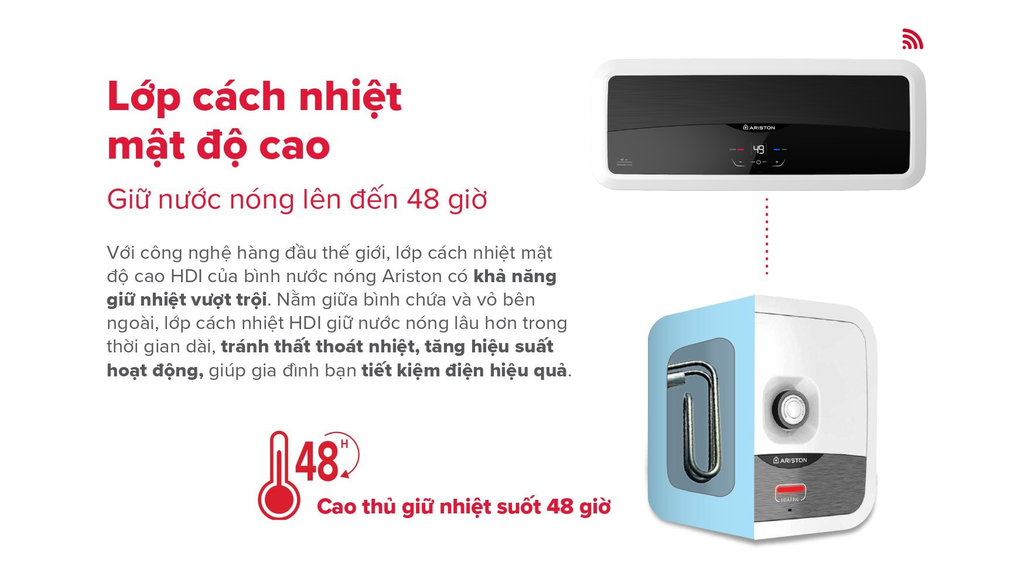 Bình Nóng Lạnh Ariston 20 lít 2500W SL2 LUX D WIFI 20