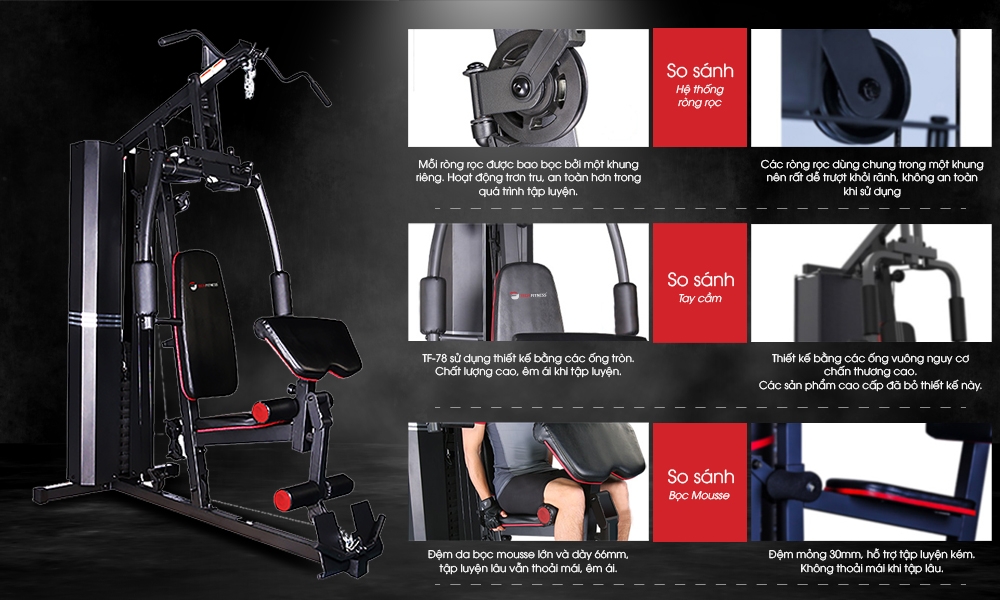 GIÀN TẠ ĐA NĂNG TECH FITNESS TF 78