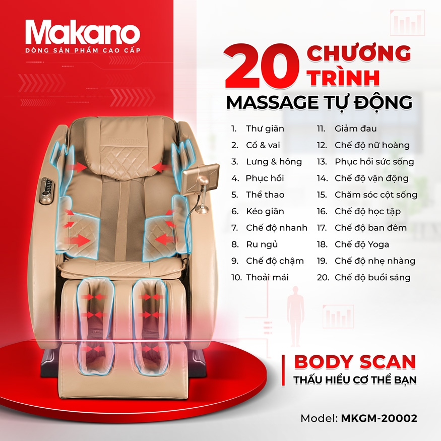 Ghế Massage Makano MKGM 20002 (LCD)