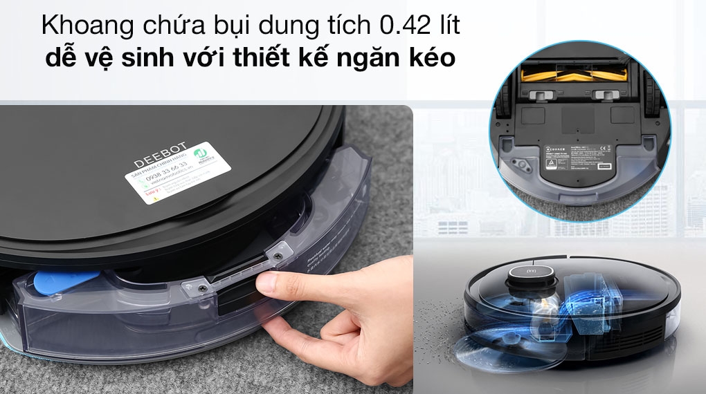 Robot hút bụi lau nhà Ecovacs Deebot T8