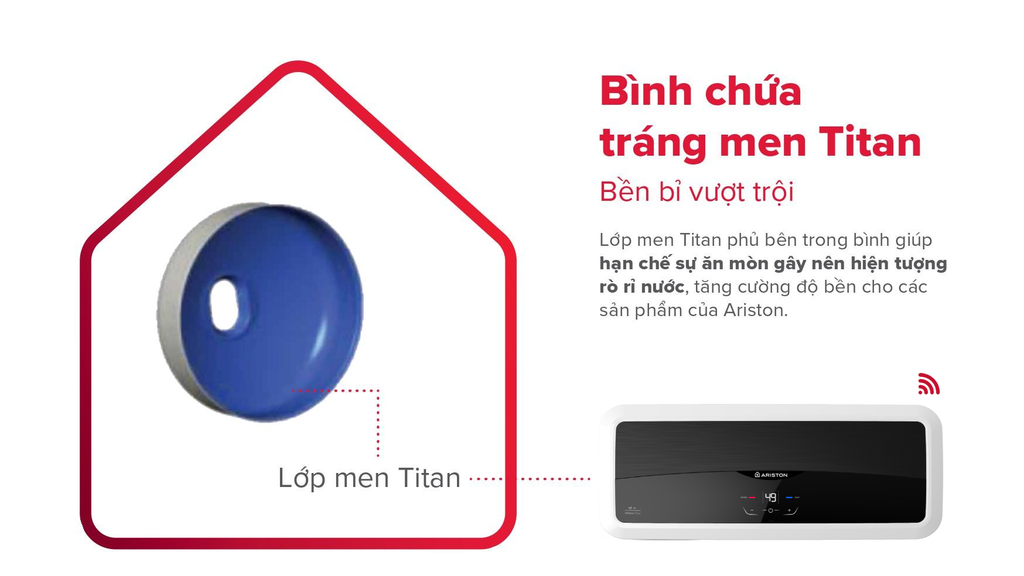 Bình Nóng Lạnh Ariston 20 lít 2500W SL2 LUX D WIFI 20