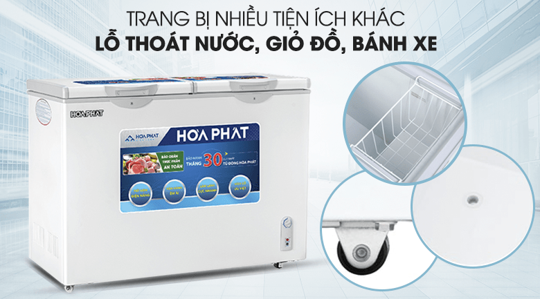 Tủ đông Hòa Phát 2 Ngăn Đông Mát 245 lít HCF 606S2Đ2