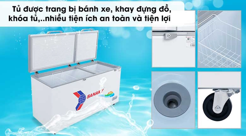 Tủ đông Sanaky 1 Ngăn Đông 530 lít VH 6699HY