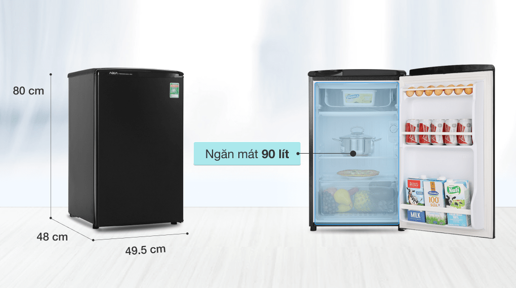 Tủ lạnh Aqua 90 lít AQR D99FA (BS)