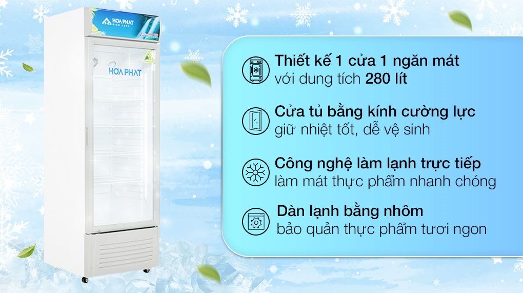 Tủ Mát Hòa Phát 280 Lít HSC 700F1R1