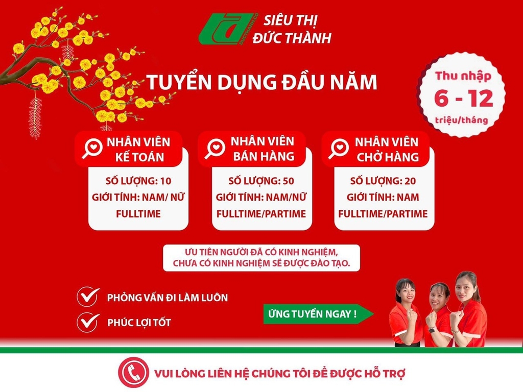 Tháng 2, cơ hội việc làm tốt đang chờ đón bạn!