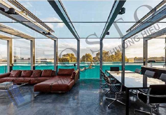 Mái kính cường lực dán