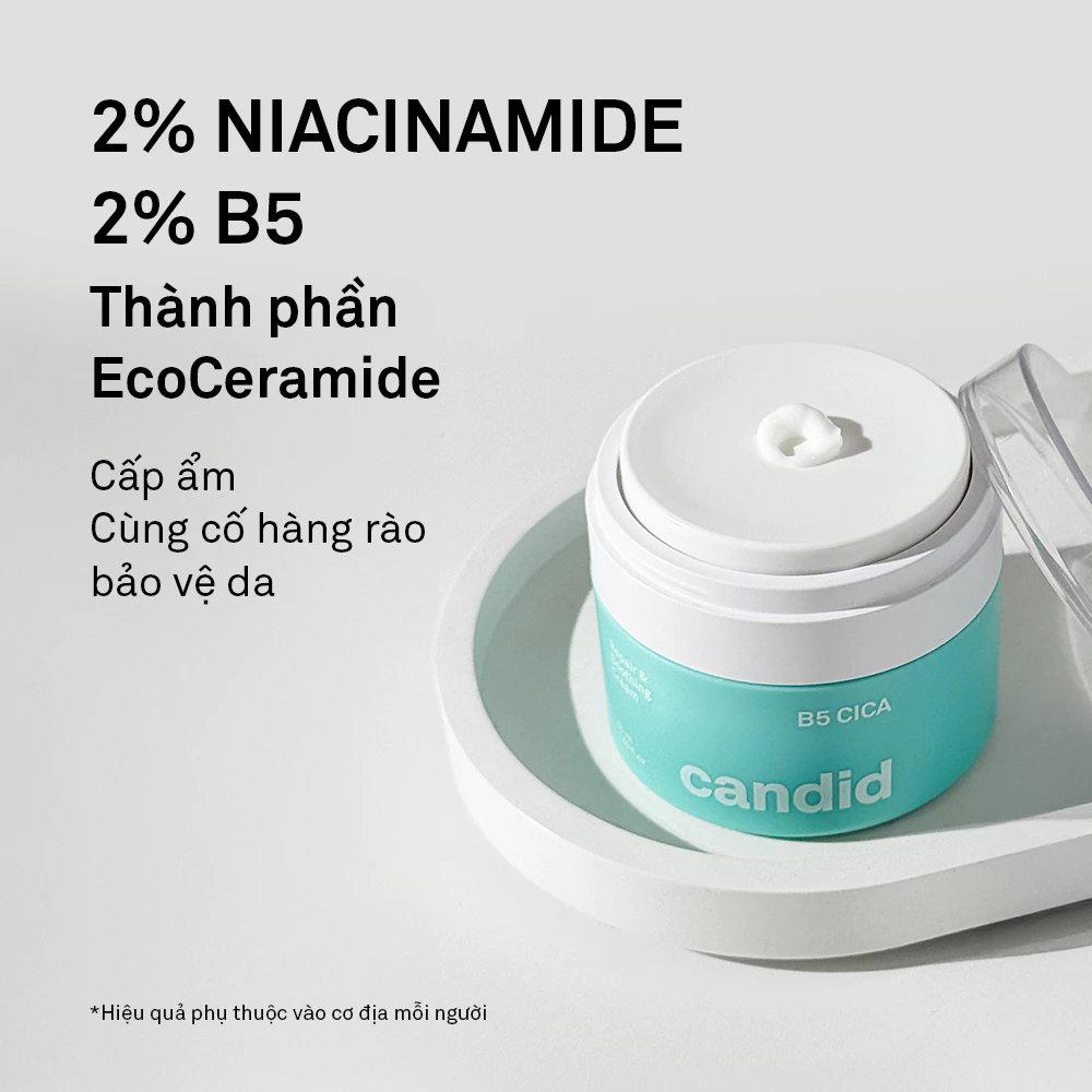 Kem Dưỡng Ẩm Hỗ Trợ Phục Hồi Da B5 CICA - Candid B5 CICA Repair & Soothing Cream 50ml