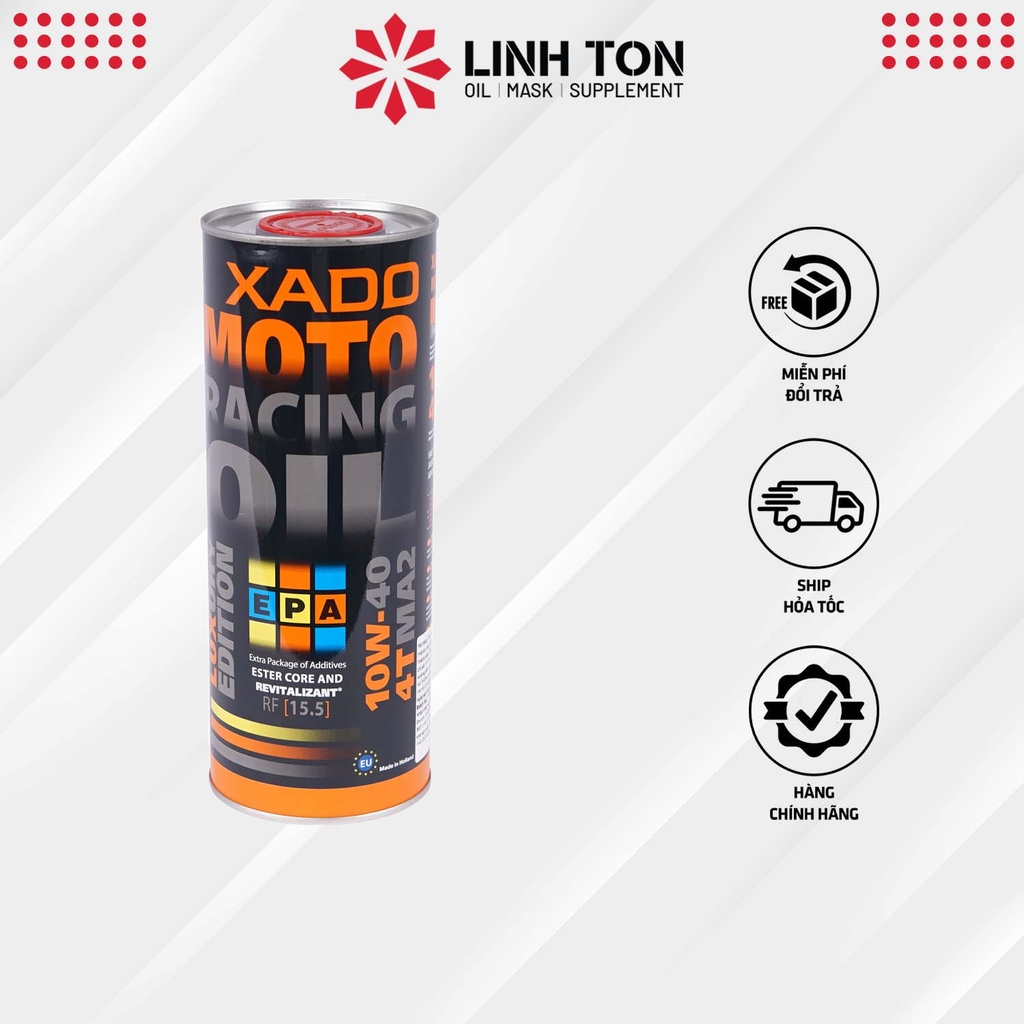 Nhớt tổng hợp XADO LUXURY MOTO RACING REVITALIZANT 4T MA2 V2 10W40