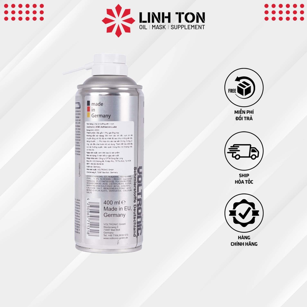 Xịt Dưỡng Sên Voltronic IX50 400ml nhập khẩu Đức