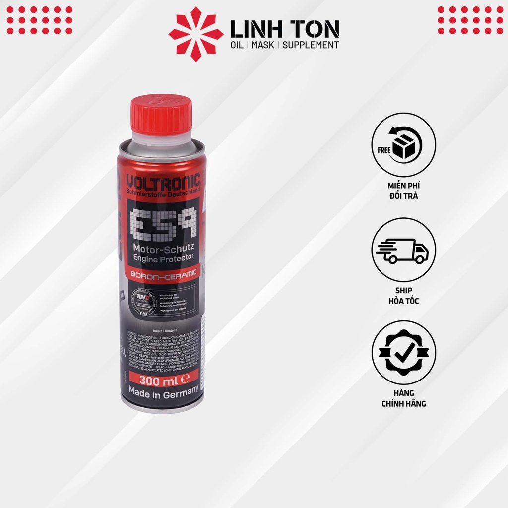 Phụ gia phủ sứ VOLTRONIC E59 ENGINE PROTECTOR CERAMIC nhập khẩu Đức