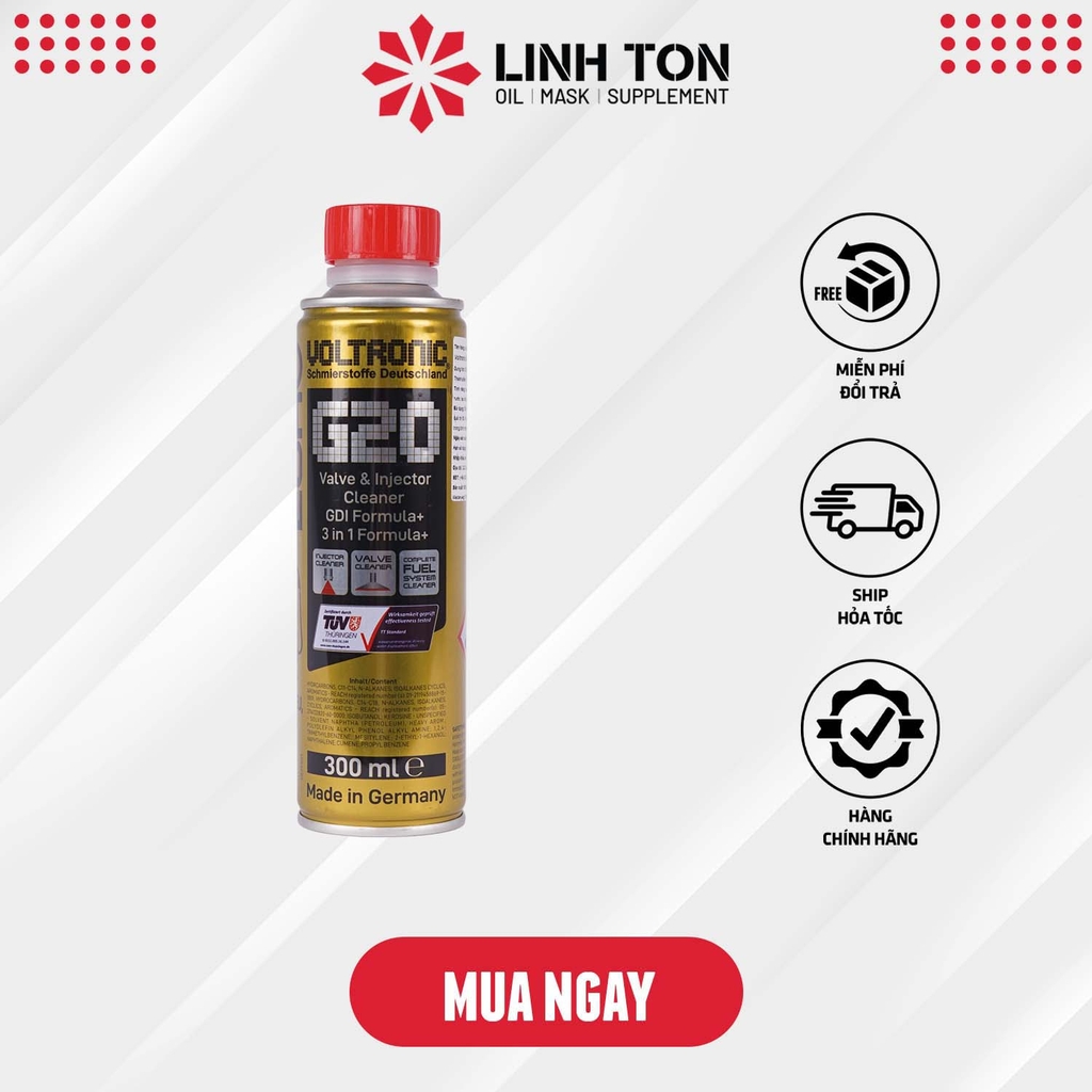 Phụ gia súc kim phun Voltronic G20 Injector Cleaner 300ml nhập khẩu Đức