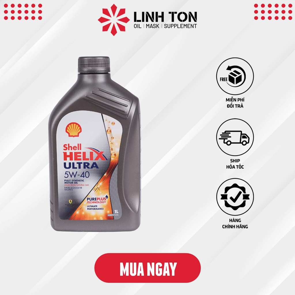 Nhớt tay ga và ô tô Shell Helix Ultra 5w40 nhập khẩu