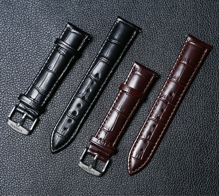 Dây da vân đồng hồ nam Lobinni - Khóa cài