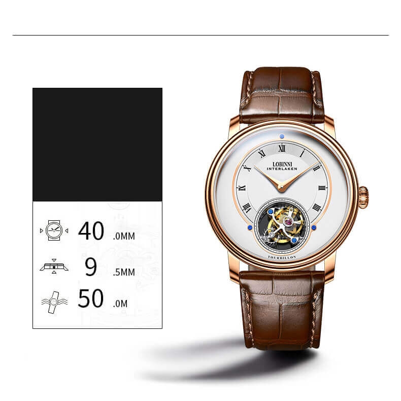 Đồng Hồ Nam Lobinni No.8882-3 Tourbillon