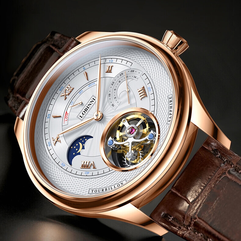 Đồng Hồ Nam Lobinni No.8886-6 Tourbillon