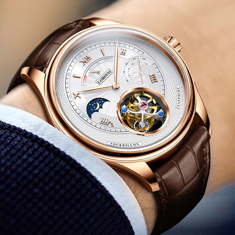 Đồng Hồ Nam Lobinni No.8886-5 Tourbillon