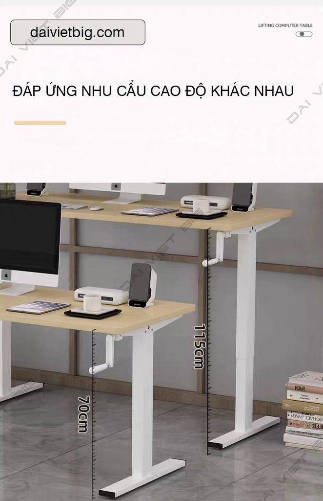Bàn làm việc nâng hạ chiều cao, bàn thông minh tăng giảm chiều cao