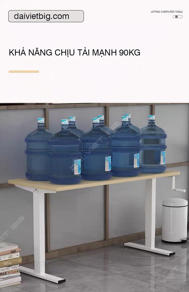 Bàn làm việc nâng hạ chiều cao, bàn thông minh tăng giảm chiều cao