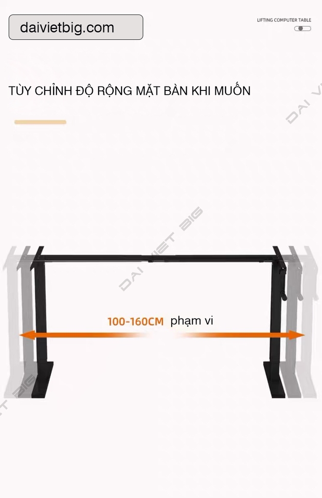 Bàn làm việc nâng hạ chiều cao, bàn thông minh tăng giảm chiều cao