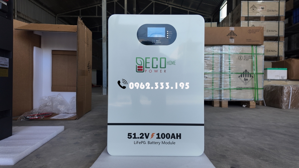 Pin Lithium ECOHOME | 51.2V - 100AH - 5KWH | Bảo Hành 5 năm
