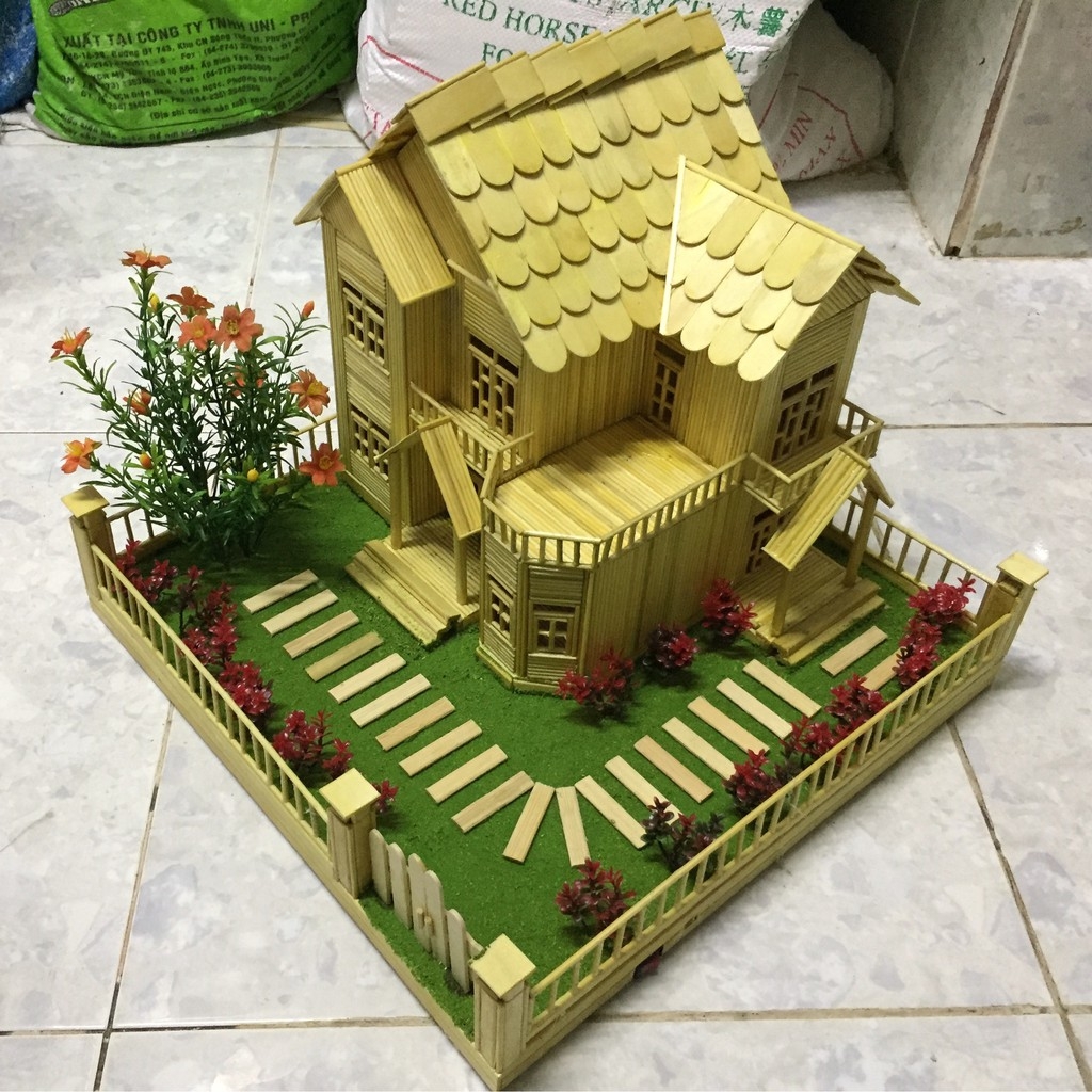 Que kem gỗ, que đè lưỡi, que khuấy cà phê, DIY , nhà búp bê, hanmade (túi 500gram)