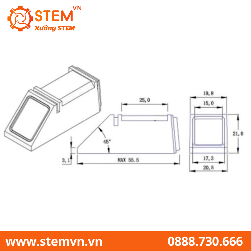 Cảm Biến Nhận Dạng Vân Tay Quang Học R308