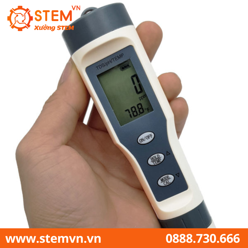 Dụng cụ đo PH, Chất lượng nước TDS Nhiệt độ 3 trong 1