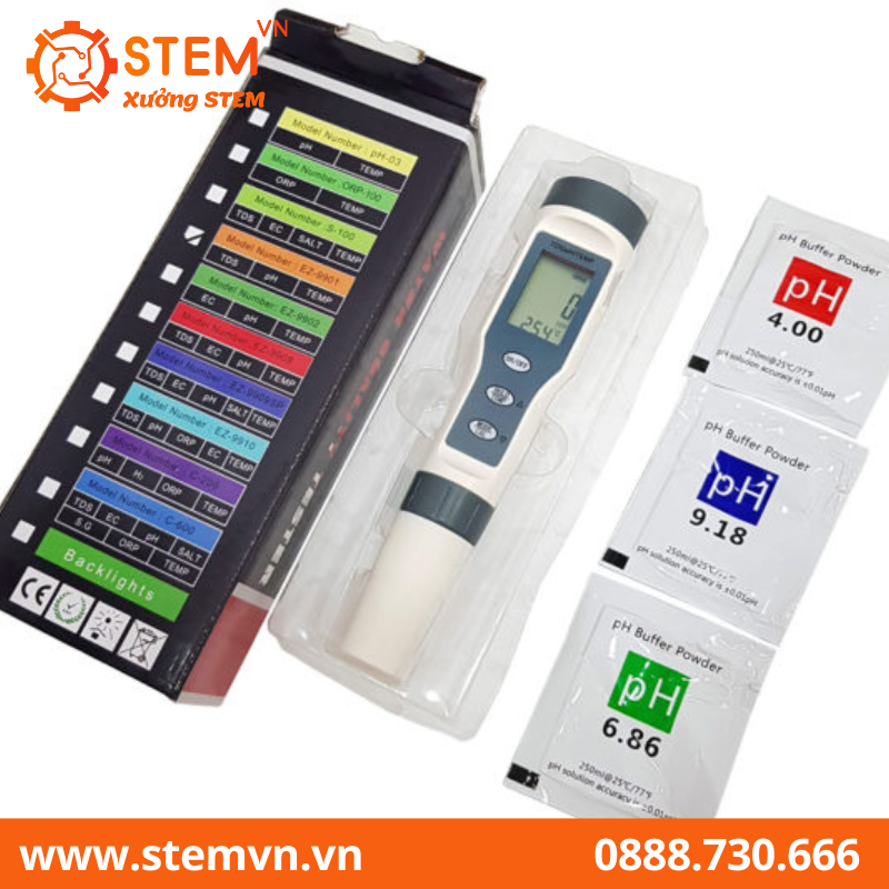 Dụng cụ đo PH, Chất lượng nước TDS Nhiệt độ 3 trong 1