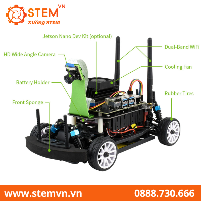 Robot đua xe AI JetRacer Pro AI Kit B Jetson Nano