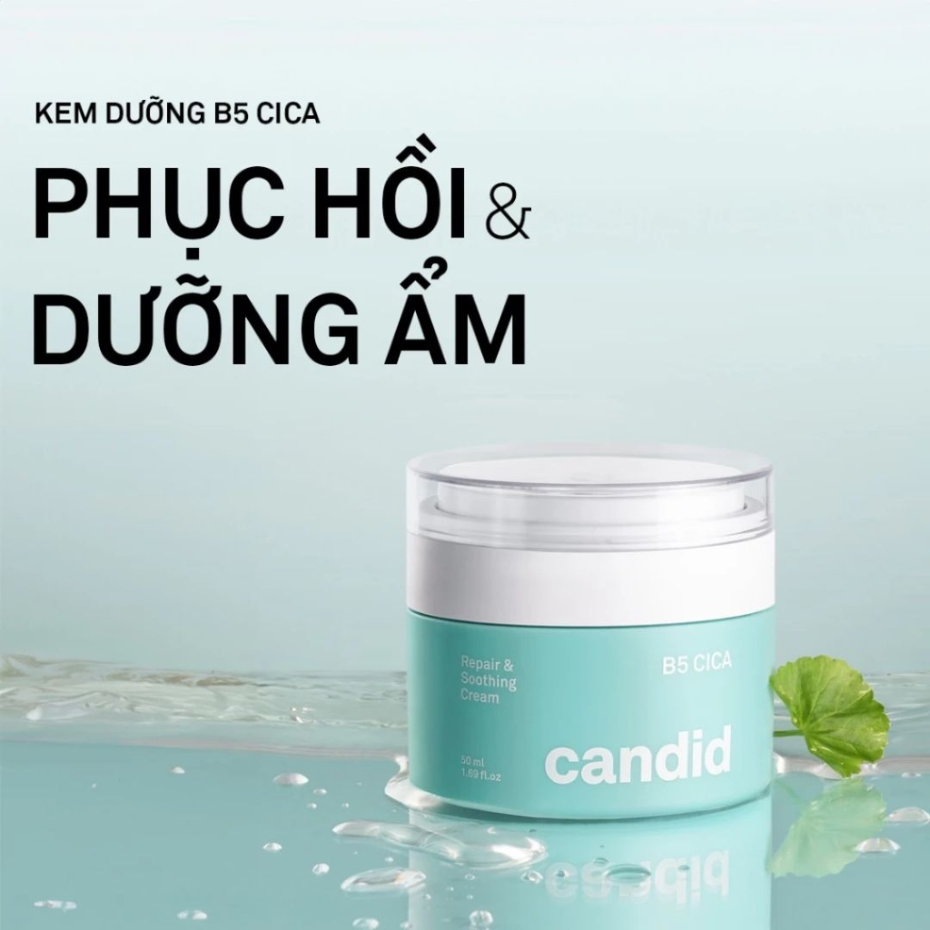 Kem Dưỡng Ẩm Phục Hồi Da Candid B5 Cica Repair & Soothing Cream