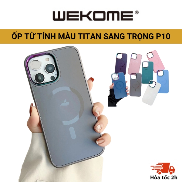 Ốp điện thoại chống bẩn từ tính loại xịn có viền camera kim loại màu titan tự nhiên P10 KOLEAD13 14 15 Pro 15 Promax