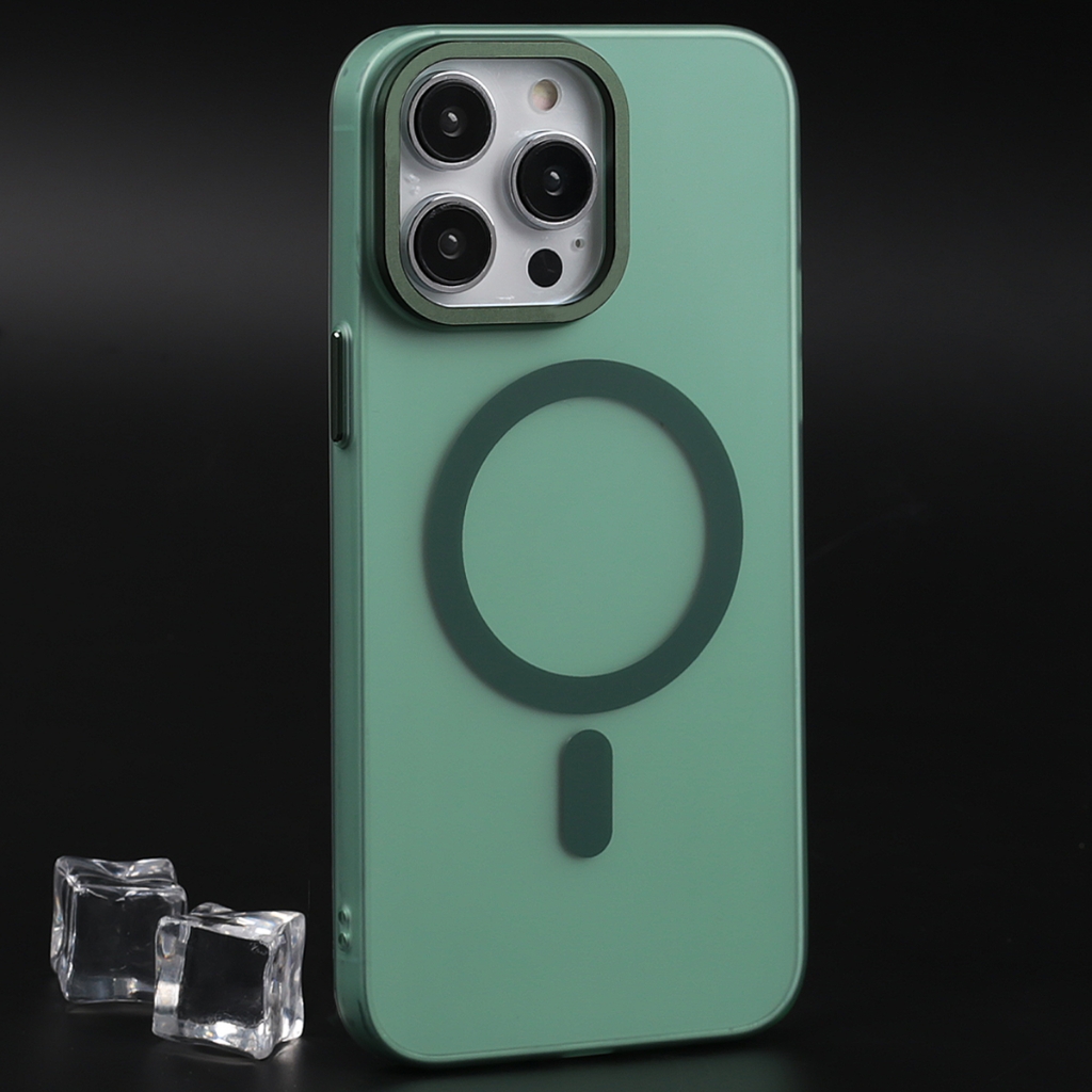 ỐP CASE điện thoại nhám chống bám bẩn hỗ trợ sạc không dây viền camera và nút bấm kim loại sang trọng KOLEAD IP009