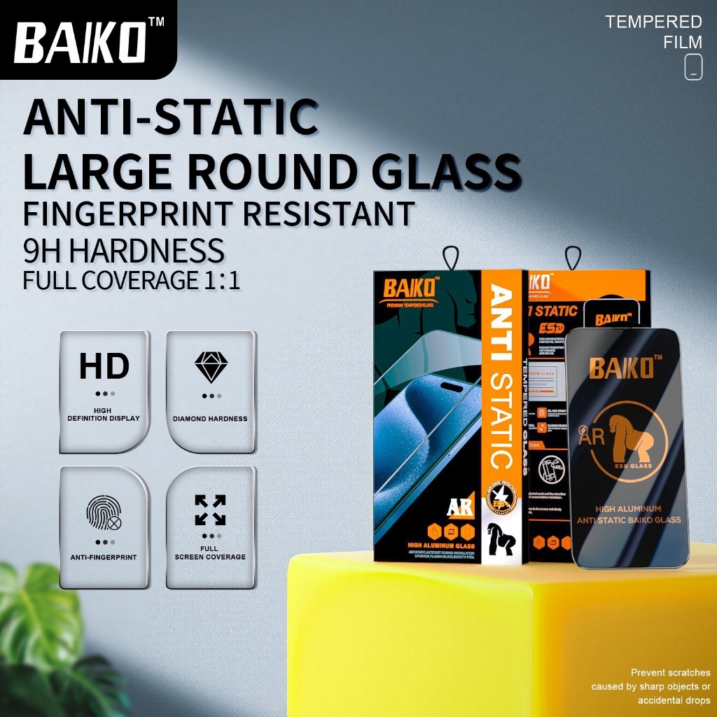 Cường lực iphone KINGKONG BAIKO chắn bụi loa 9H siêu mượt siêu bền cho Iphone 15 14 13 12 11 Pro max 7 8 Plus Xr Xs x