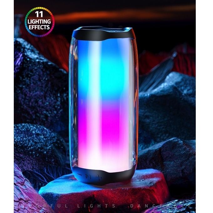 Loa bluetooth WEKOME cao cấp để bàn tích hợp đèn LED 11 hiệu ứng ánh sáng D31